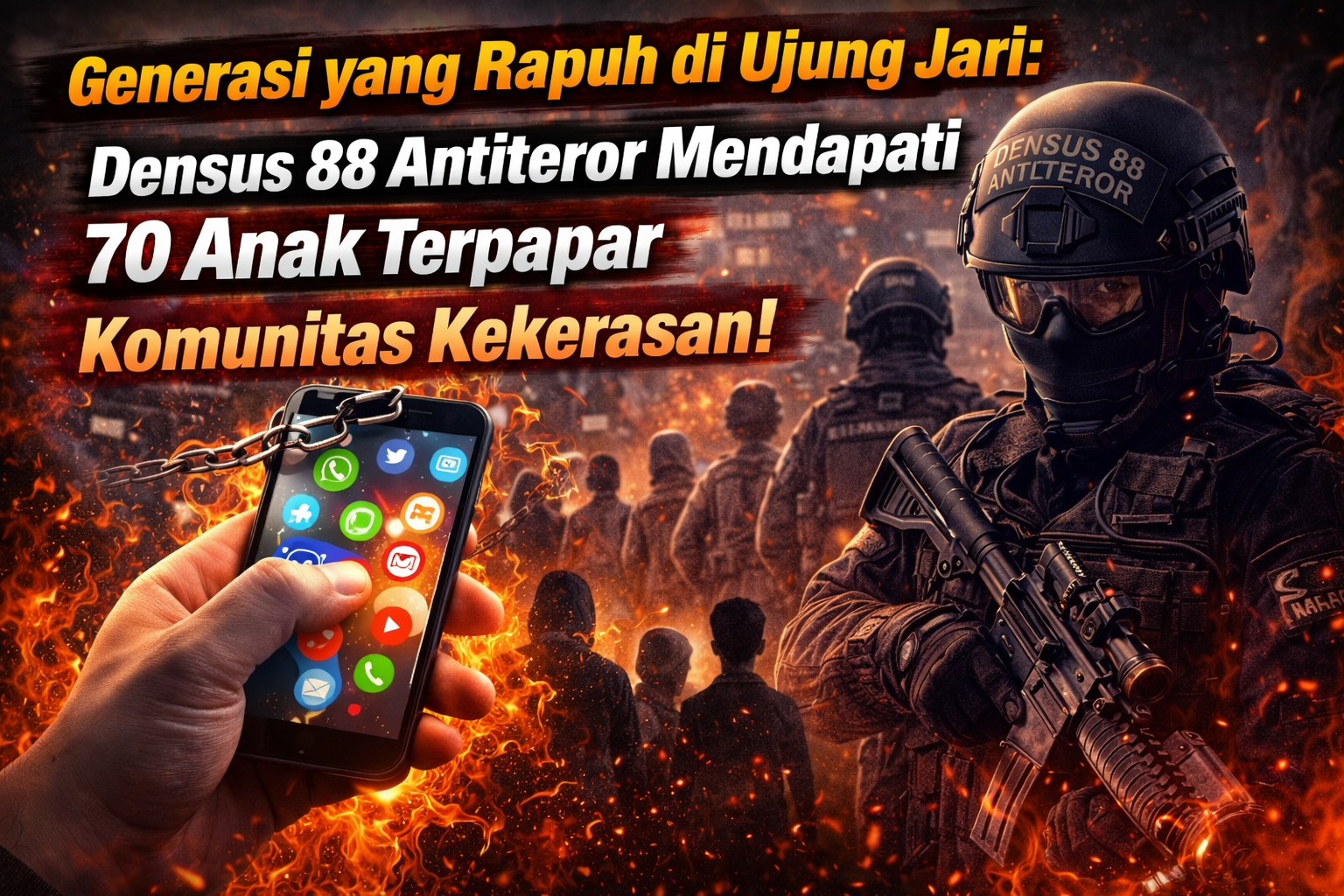 Ilustrasi kesehatan mental remaja dan risiko radikalisme digital