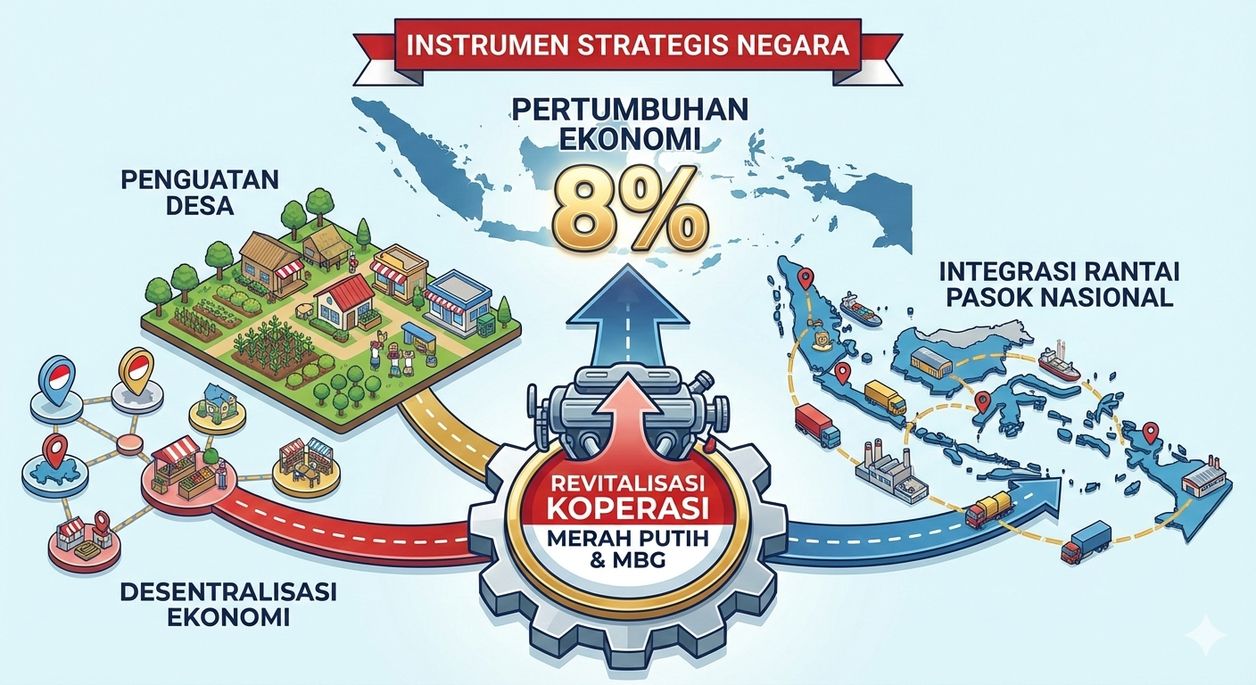 Strategi Koperasi Merah Putih dalam realokasi Dana Desa dan target pertumbuhan ekonomi 8 persen