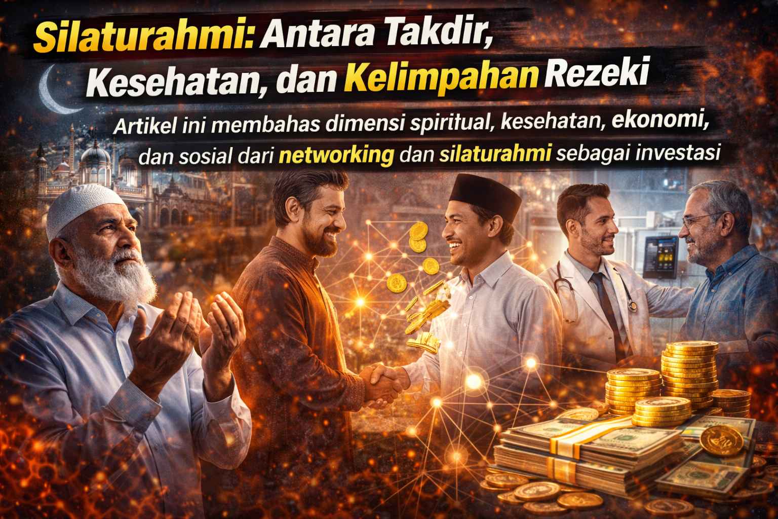 Analisis mendalam tentang silaturahmi sebagai investasi modal sosial yang berdampak pada kesehatan, umur panjang, dan kelimpahan rezeki.